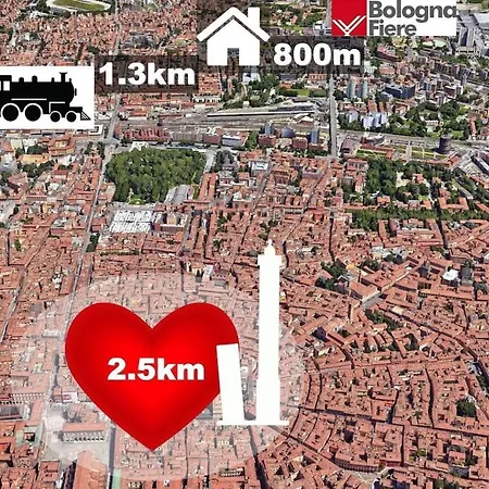 Apartmán 5 Min Da Fiera - Casa Con 2 Da Letto Con Parcheggio Gratuito Boloňa